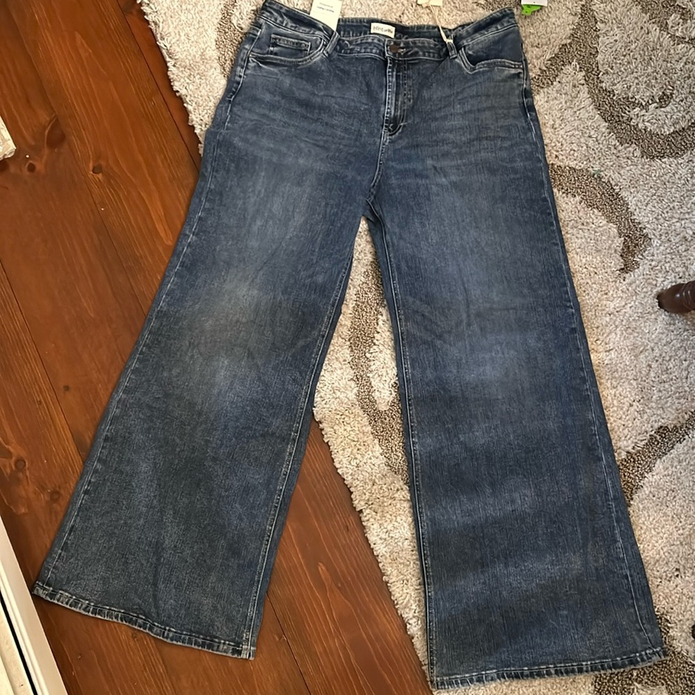 Hint of Blu magical & Mighty Mid-Rise size 34 wide leg jeans
